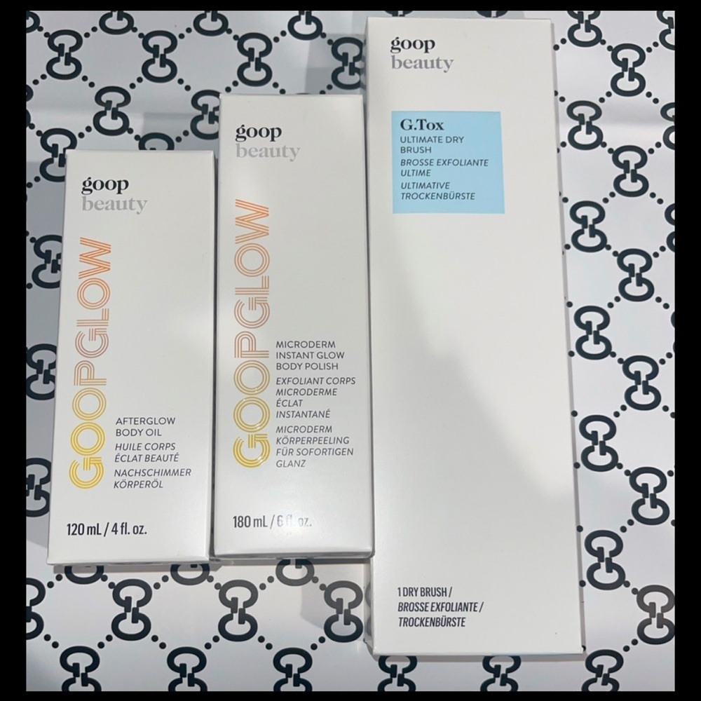 Goop Goopglow Afterglow Body Oil, Body Polish Instant Glow & Ultimate Dry Brush